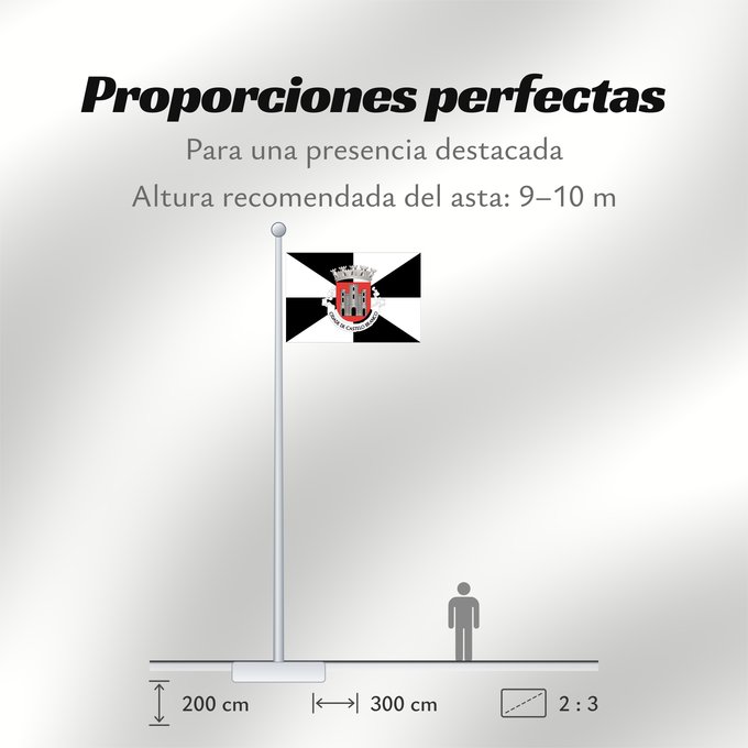 Proporciones de la bandera: Castelo Branco