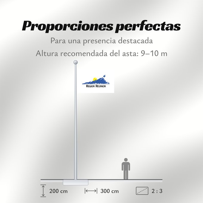 Proporciones de la bandera: Réunion
