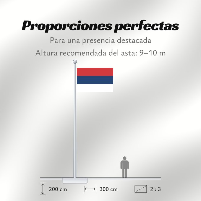 Proporciones de la bandera: Civil Flag of Serbia	Civil flag of Serbia	Serbie	Serbia	Serbien	Гражданско знаме на Сърбия	Народна застава Србије	Narodna zastava Srbije	Nemzeti zászló szerbia	Народный  гражданский  флаг Сербии	Srbská národná vlajka	Kombëtar i Serbisë
