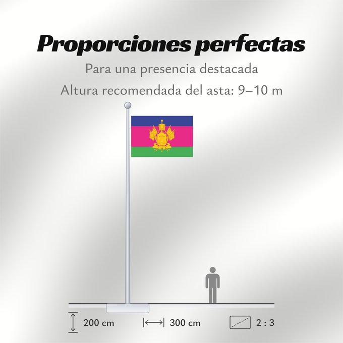 Proporciones de la bandera: Krasnodar Krai Krasnodar Krai Kraï de Krasnodar Krai de Krasnodar Krasnodar krai Kraj di Krasnodar