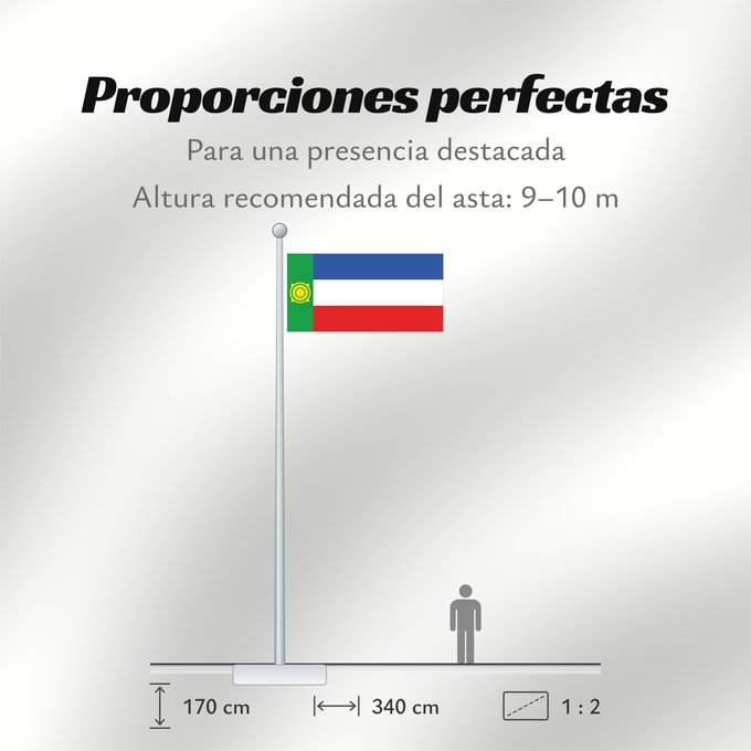 Proporciones de la bandera: Khakassia	Khakassia since 2003. Drawn by Fibonacci	 Khakassie ou République de Khakassie	Jakasia desde el 2003. Hecha por Fibonacci	Chakassien