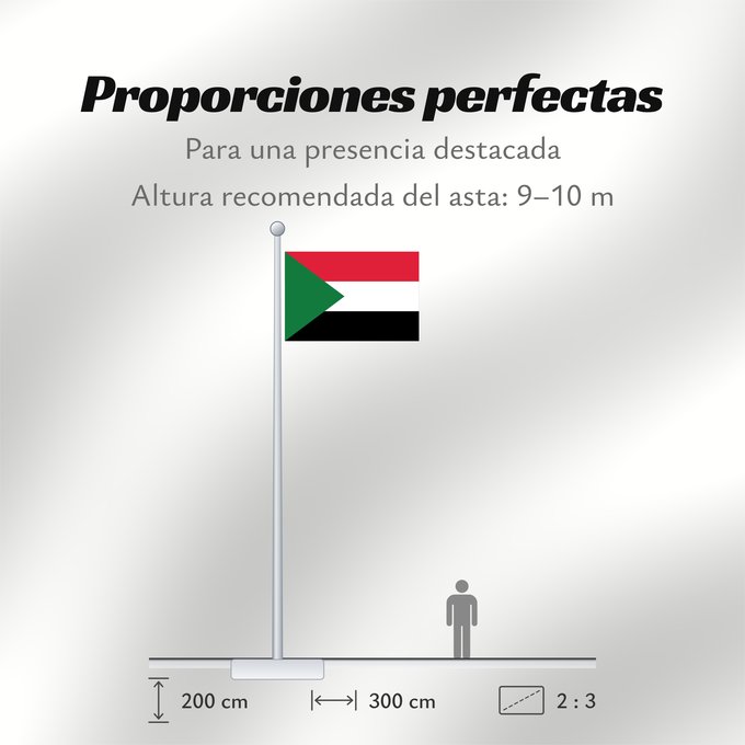 Proporciones de la bandera: Sudan Soudan Sudán Soedan علم السودان Sudans