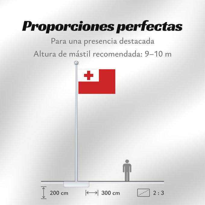Proporciones de la bandera: Tonga	Thonga	Brattagh ny Tongey	Tonge	Fuka ʻo Tonga