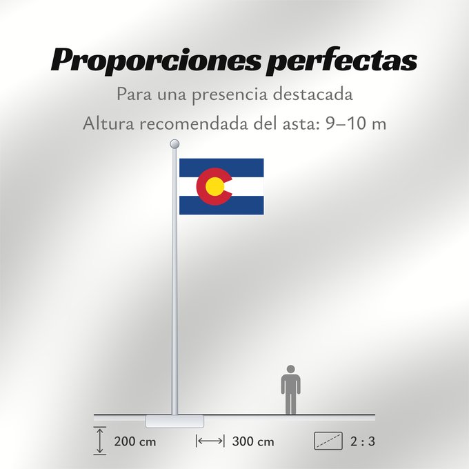 Proporciones de la bandera: Colorado Colorado designed by Andrew Carlisle Carson ᎧᎶᏩᏓ ᎦᏓᏘ Ka hae Kololako Colorati Dibé nitsa hahoodzo bidah naatʼaʼí Флаг Колорадо Američke savezne države Kolorado