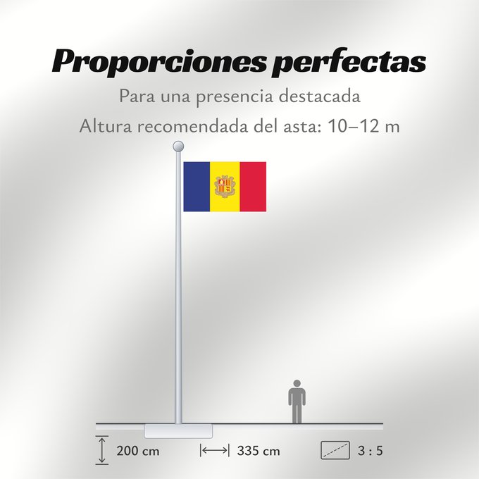 Proporciones de la bandera: Andorra civil Andorra - civil version Andorre Andorra