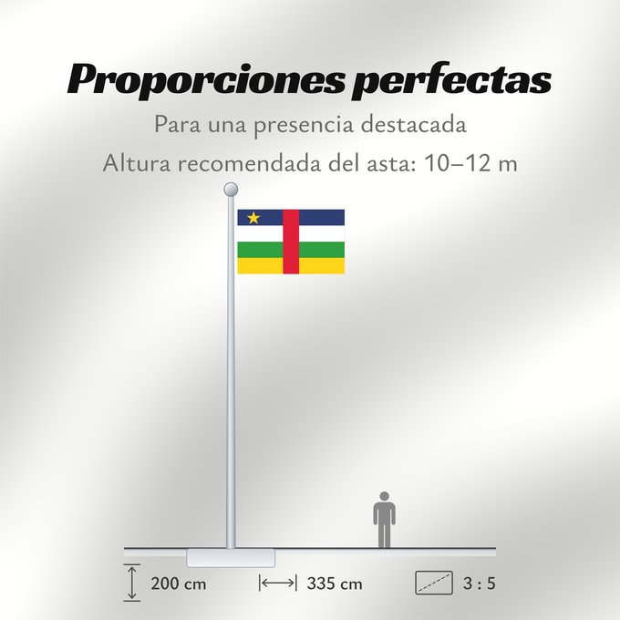 Proporciones de la bandera: Central African Republic The proportions of this flag are 3 2; however République centrafricaine República Centroafricana Zentralafrikanischen Republik Repubblica Centrafricana Centraal-Afrikaanse Republiek علم جمهورية أفريقيا الوسطى Af den Central Afrika