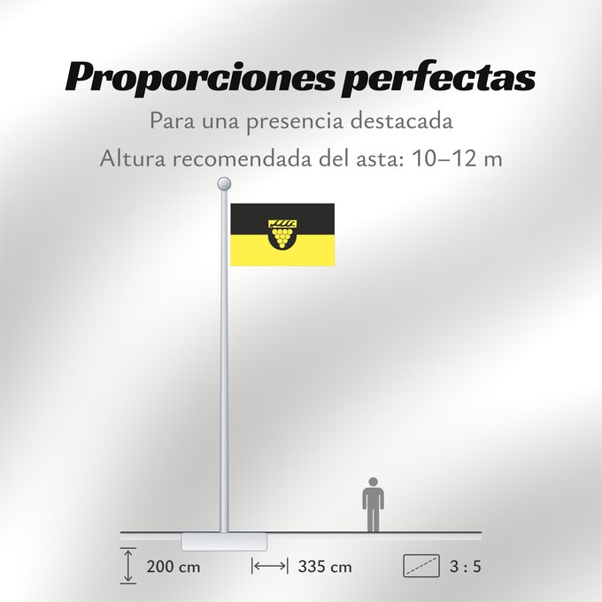 Proporciones de la bandera: Weinstadt (Region Stuttgart)