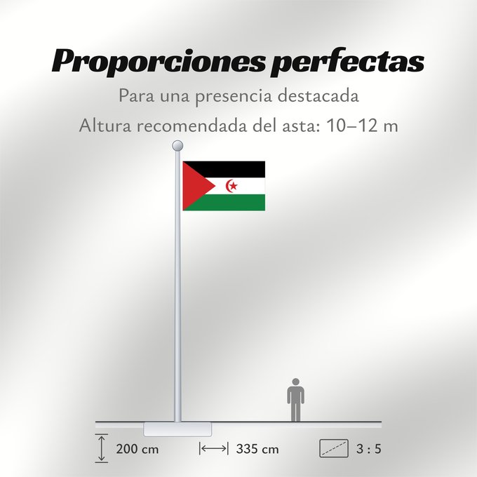 Proporciones de la bandera: Sahrawi Arab Democratic Republic	Western Sahara	République arabe sahraouie démocratique	República Árabe Saharaui Democrática	Demokratischen Arabischen Republik Sahara	Repubblica Democratica Araba Sahrawi	Arabische Democratische Republiek Sahara	República 