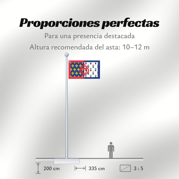 Proporciones de la bandera: Unofficial flag of Pays-de-la-Loire	Unofficial flag of the region Pays-de-la-Loire in France	Non officiel de la région Pays-de-la-Loire	Países del Loira	Pays de la Loire	Los Païses de Léger