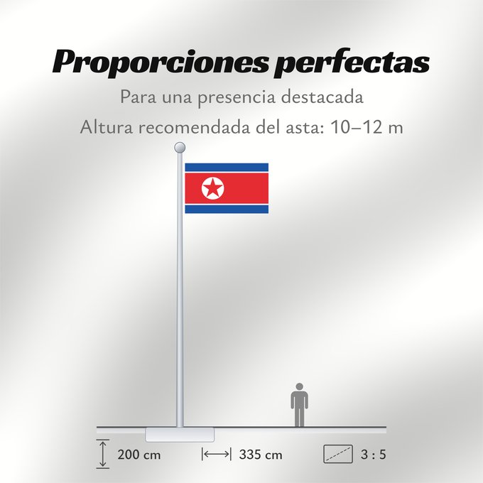 Proporciones de la bandera: North Korea	Korea (Democratic People's Republic) (North Korea)	Corée du Nord	Corea del Norte	Nordkorea	Corea del Nord	Noord-Korea	Coreia do Norte	Korei Północnej	Corea d o Norte	علم كوريا الشمالية	Национално знаме на Северна Корея	উত্তর কোরিয়ার জাতীয় পত