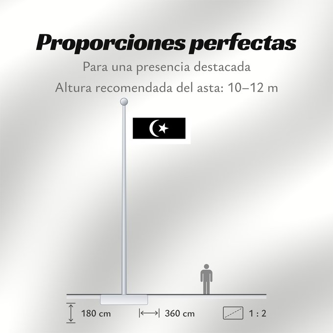 Proporciones de la bandera: Terengganu Malaysian state Terengganu