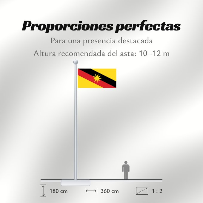 Proporciones de la bandera: Sarawak Malaysian state of Sarawak Sarawak