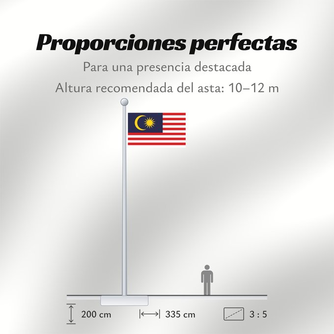 Proporciones de la bandera: Malaysia	Malaysia – Jalur Gemilang  Stripes of Glory	Malaisie	Malasia	علم ماليزيا	Malaysia / بنديرا مليسيا	Malajzio	Malaisia lipp	Watawat ng Malaysia	​Mâ-lòi-sî-â koet-khì	馬来西亜の国旗	ទង់ជាតិម៉ាឡេស៊ី	Malaysi	ທຸງຊາດມາເລເຊຍ	​馬來西亞之國旗	Malaysia – Jalur Gemilang / 