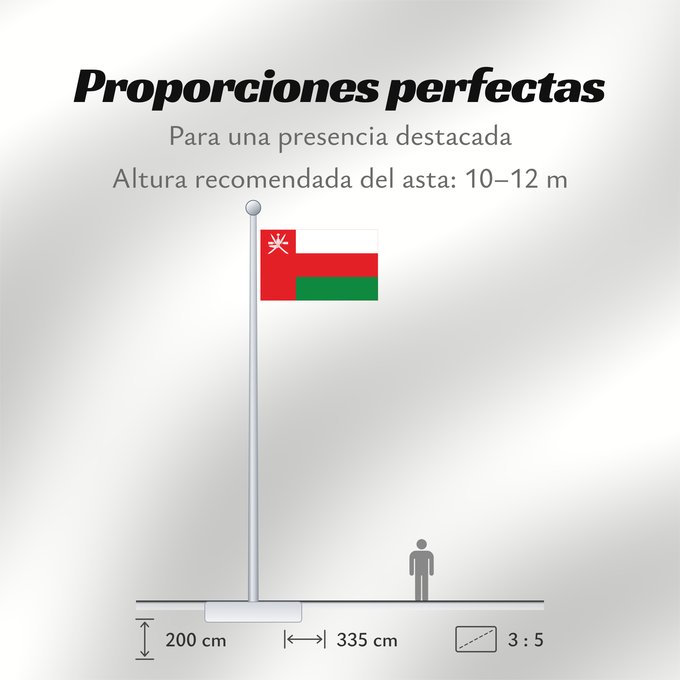 Proporciones de la bandera: Oman Omán
