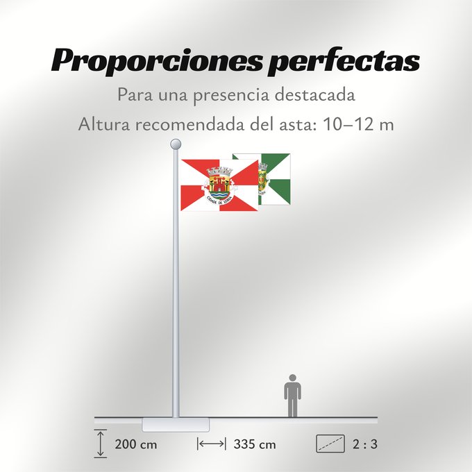 Proporciones de la bandera: Leiria