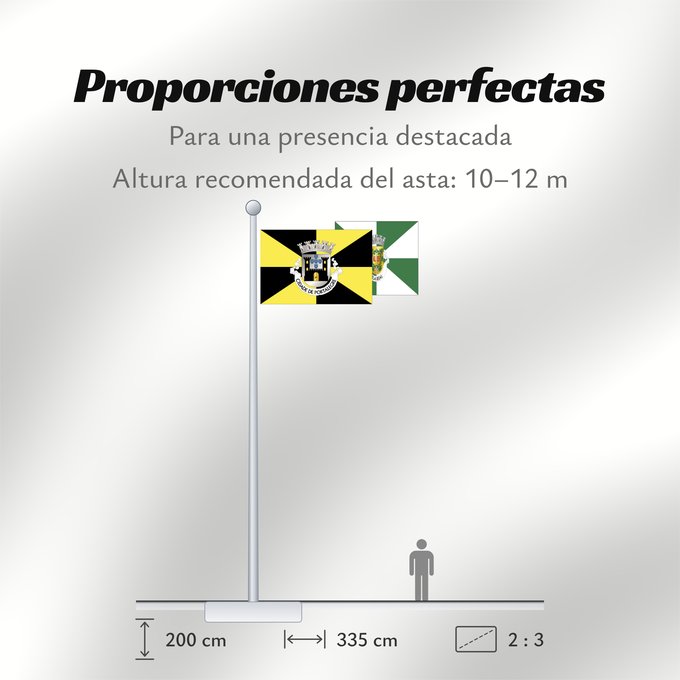Proporciones de la bandera: Portalegre