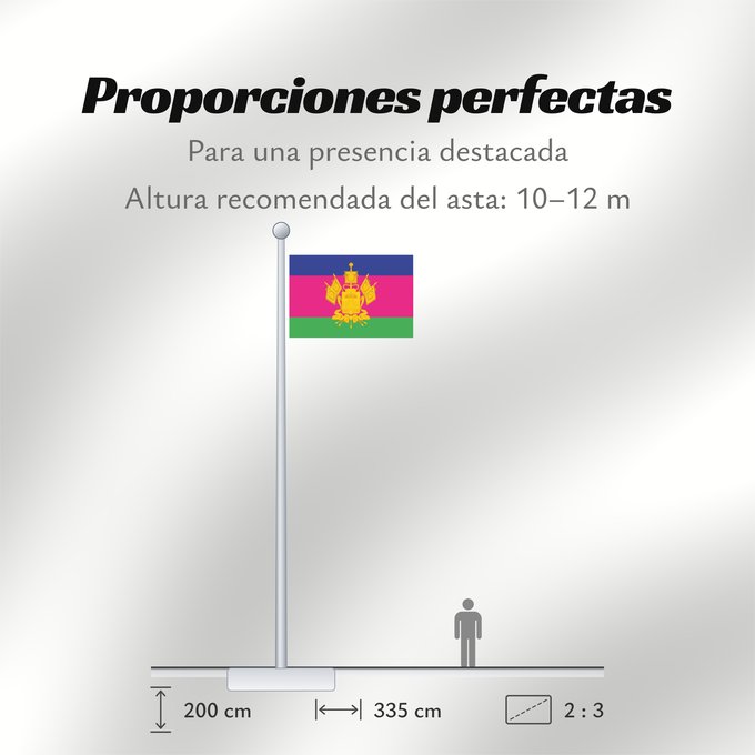 Proporciones de la bandera: Krasnodar Krai	Krasnodar Krai 	Kraï de Krasnodar	Krai de Krasnodar	Krasnodar krai	Kraj di Krasnodar