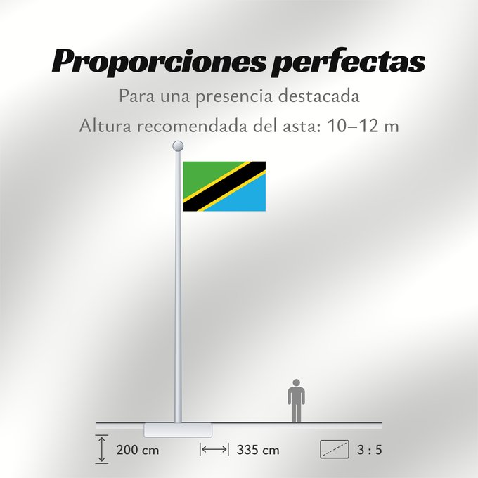Proporciones de la bandera: Tanzania	Tanzania, United Republic of	Tanzanie	Tansania, Vereinigte Republik