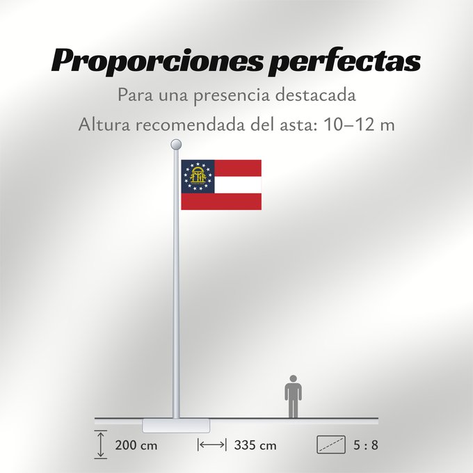 Proporciones de la bandera: State of Georgia	Georgia