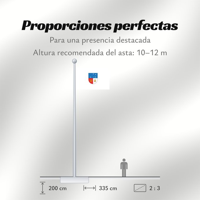 Proporciones de la bandera: Colonia Department Colonia département de Colonia