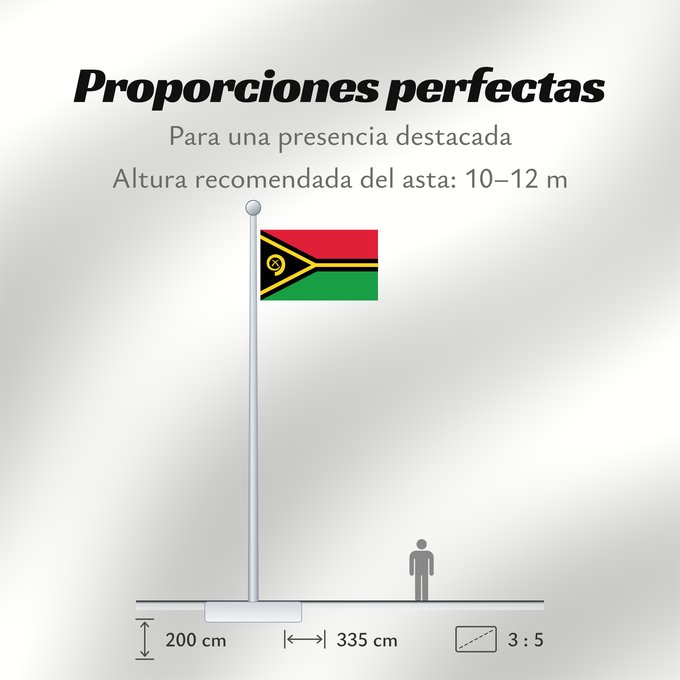 Proporciones de la bandera: Vanuatu