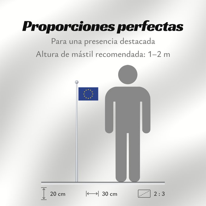 Proporciones de la bandera: Europe Europe is the flag and emblem of the European Union EU and Council of Europe CoE Européen est le symbole non seulement de l’Union européenne La Unión Europea consta de doce estrellas amarillas sobre fondo azul Die Europaflagge besteht aus einem