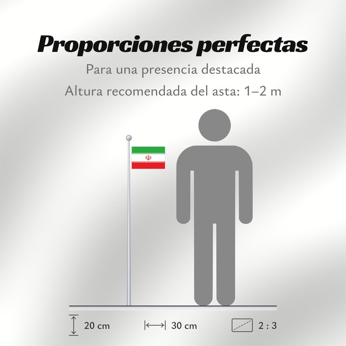 Proporciones de la bandera: Iran Irán