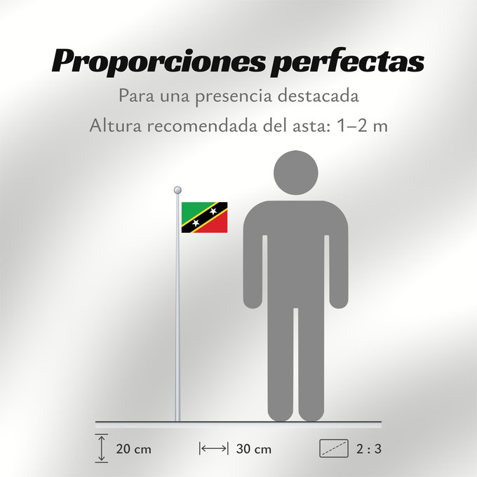 Proporciones de la bandera: Saint Kitts and Nevis	Saint-Christophe-et-Niévès	San Cristóbal y Nieves	St. Kitts und Nevis	Saint Kitts e Nevis	Saint Kitts a Nevis	Shan Críostóir-Nimheas	Sen Kitts ha Nevis	Флаг Сент-Китса и Невиса	Saunt Kitts an Nevis	Saint Kittsa in Nevisa