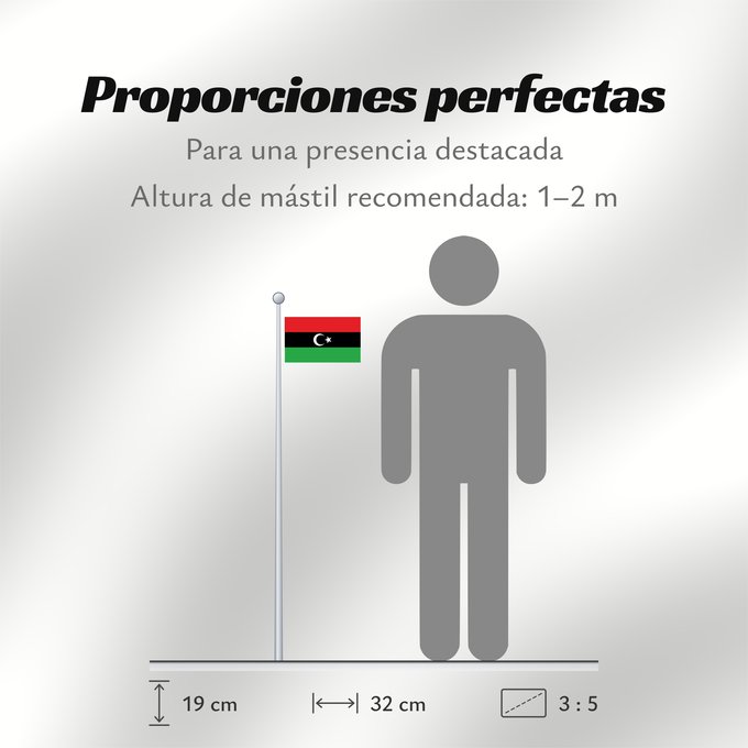 Proporciones de la bandera: Libyan protesters flag  observed 2011	Variant observed to be used by some Libyan rebels against Ghaddafi on TV news reports etc