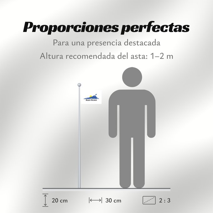 Proporciones de la bandera: Réunion
