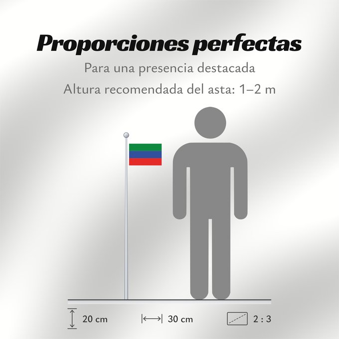 Proporciones de la bandera: FlagofDaghestan	Dagestan	République du Daguestan	República de Daguestán	 Republik Dagestan	Repubblica del Daghestan