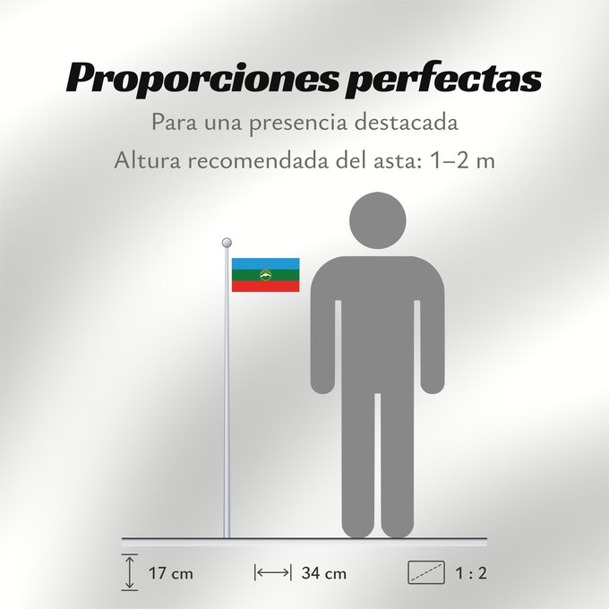 Proporciones de la bandera: Karachay-Cherkessia	Karachay-Cherkess Republic	 Karatchaïévo-Tcherkessie	Karatschai-Tscherkessien	Karachay-Circassia