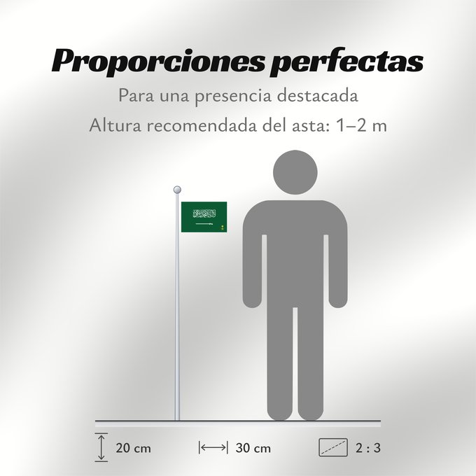 Proporciones de la bandera: Royal Standard of Saudi Arabia	Saudi Arabia  obverse	L Arabie saoudite	Arabia Saudita	Saudi-Arabiens	Stendardo Reale dell'Arabia Saudita	Saoedi-Arabië	Arábia Saudita	Arabii Saudyjskiej	هذا علم المملكة العربية السعودية	ܐܬܐ ܕܣܥܘܕܝܐ	ده علم السعوديه	СагIудияз