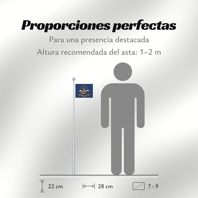 Proporciones de la bandera: North Dakota Dakota du Nord Dakota del Norte North Dakotas Dakota del Nord ᏧᏴᏢ ᏓᎧᏓ ᎦᏓᏘ Ka hae Kakoka ‘Ākau Dacota Septentrionalis Nord-Dakotas flagg Náhookǫsjí Díkóodah Hahoodzo bidah naatʼaʼí Флаг Северной Дакоты Američke savezne države Severne Dakote Пр