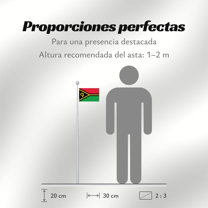 Proporciones de la bandera: Vanuatu