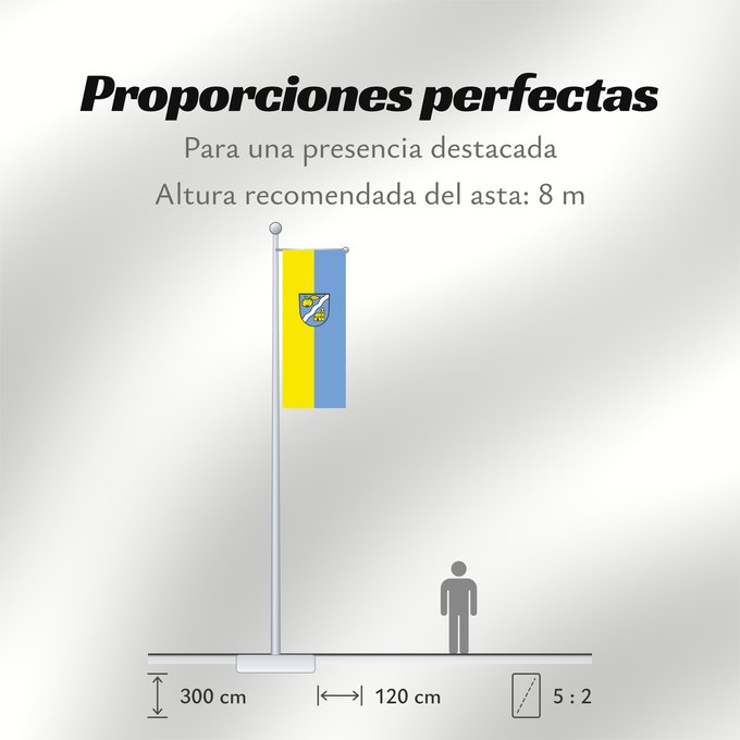 Proporciones de la bandera: Langenbrettach (Nördliches Baden-Württemberg)