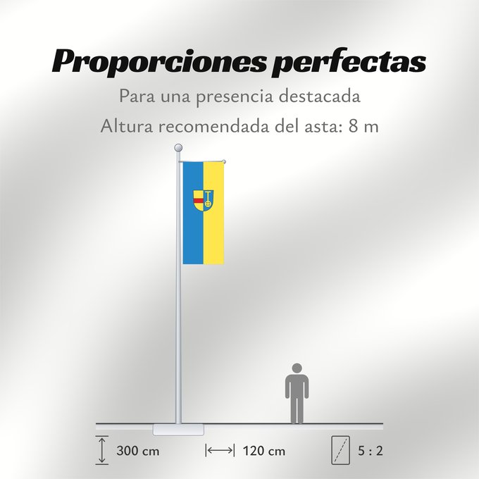 Proporciones de la bandera: Hügelsheim (Nördlicher Schwarzwald)