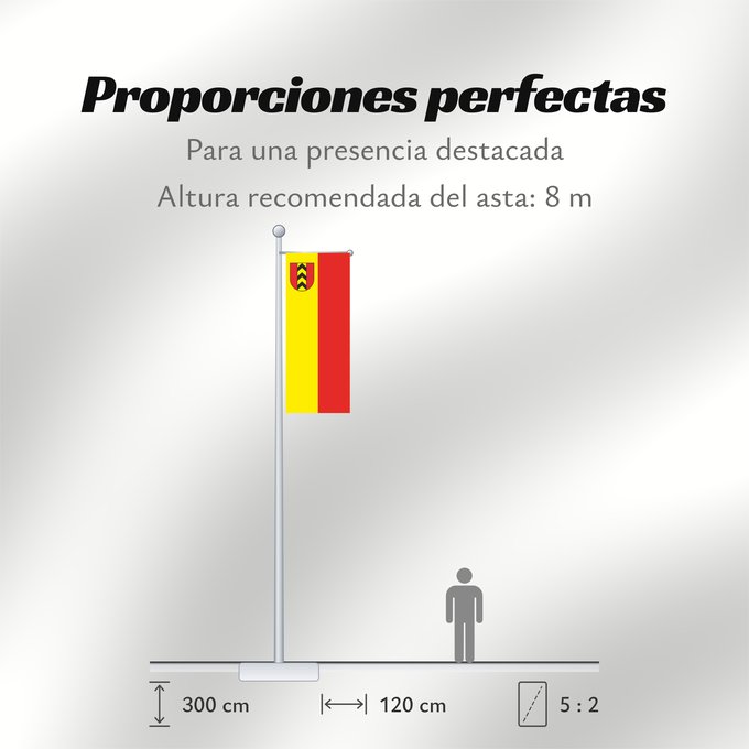Proporciones de la bandera: Badenweiler (Südlicher Schwarzwald)