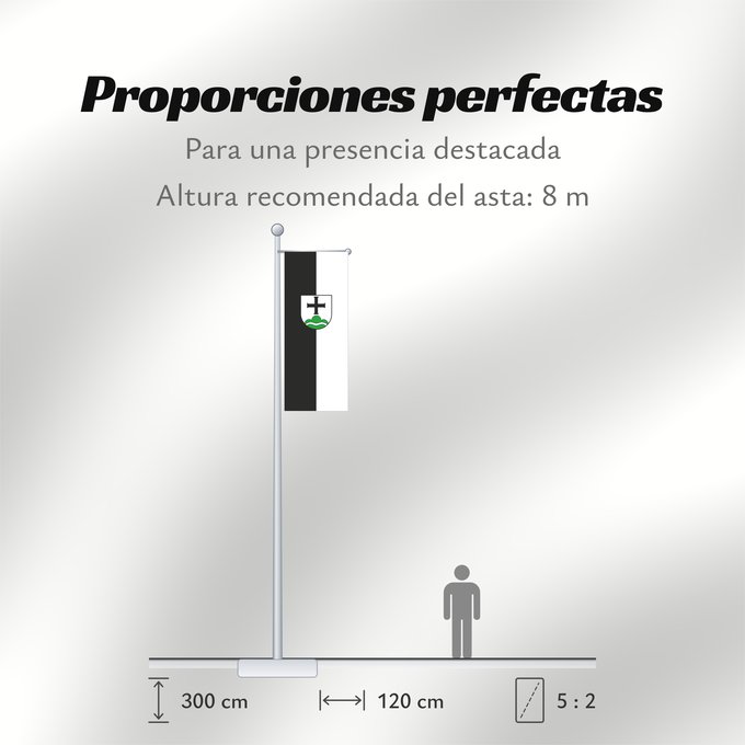 Proporciones de la bandera: Achberg (Württembergisches Allgäu Oberschwaben)