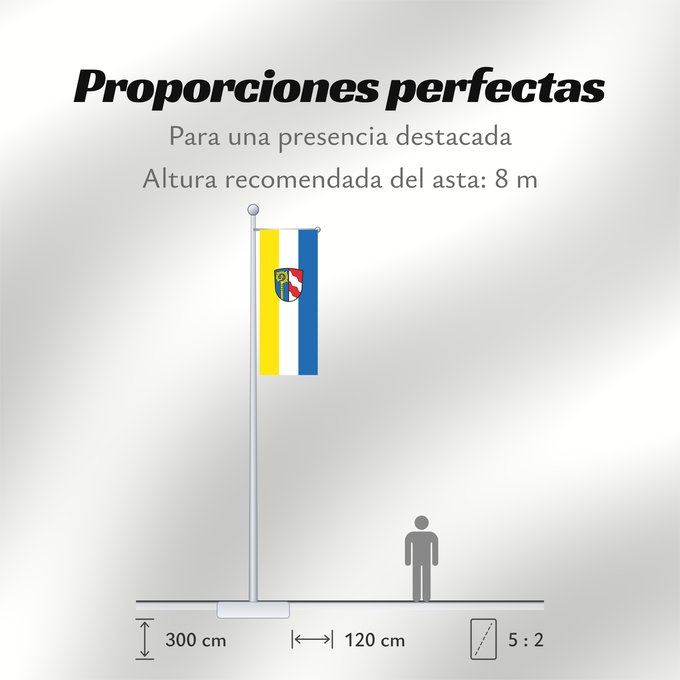 Proporciones de la bandera: Eching am Ammersee (Ammersee-Lech)