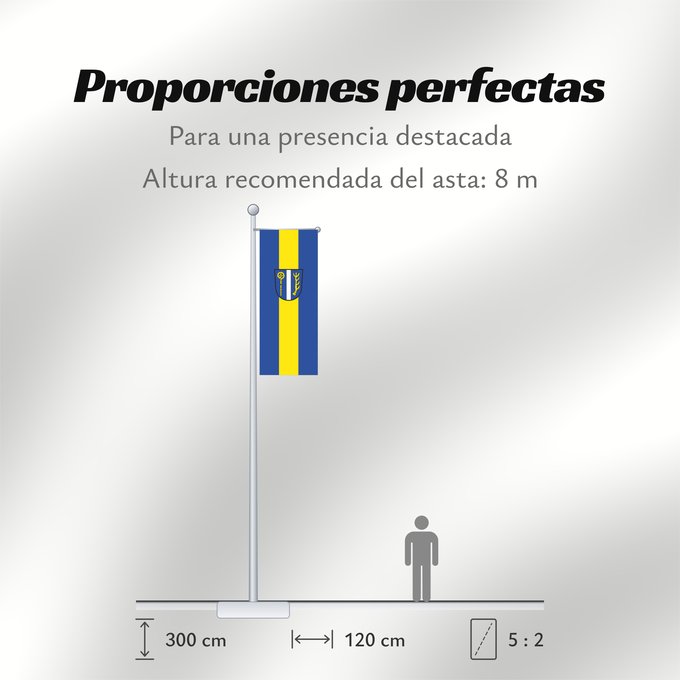 Proporciones de la bandera: Brunnthal (Münchener Umland)