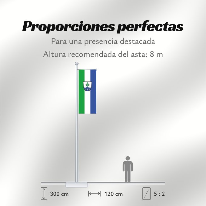 Proporciones de la bandera: Bernau a.Chiemsee (Chiemsee-Alpenland)