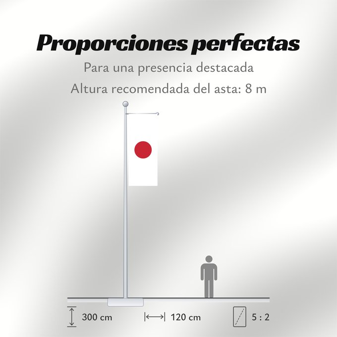 Proporciones de la bandera: Japan	Japon	Japón	Giappone