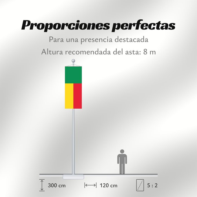 Proporciones de la bandera: Benin	Bénin	Benín	Benins	علم بنين	Banniel Benin	Σημαία του Μπενίν	Benino	Beningo bandera	پرچم بنین	Beninin	Fon Benɛɛtò sín asya	Okoloto ndi Benin	Benina	Raaya bu Bene	Àsìá ilẹ́ Bẹ̀nẹ̀