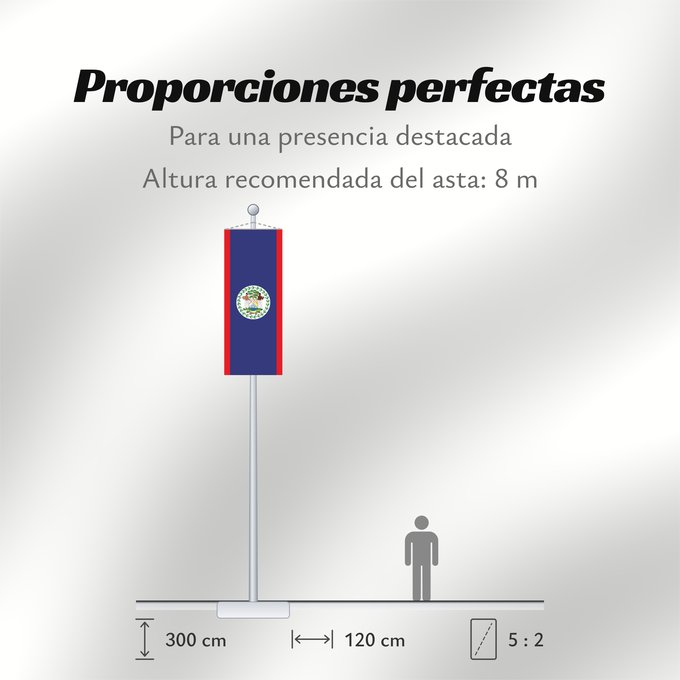 Proporciones de la bandera: Belize	Belice	Banniel Belize	Belizen	Belizae	Флаг Белиза	Belizeja	Belizes	Quốc kỳ Belize