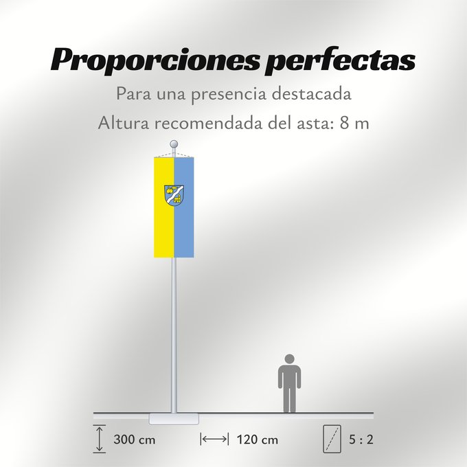 Proporciones de la bandera: Langenbrettach (Nördliches Baden-Württemberg)