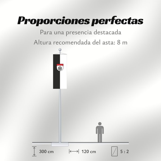 Proporciones de la bandera: Ravenstein (Nördliches Baden-Württemberg)
