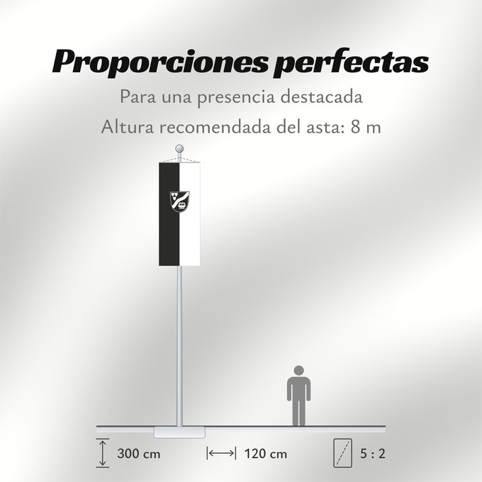 Proporciones de la bandera: Mössingen (Schwäbische Alb)