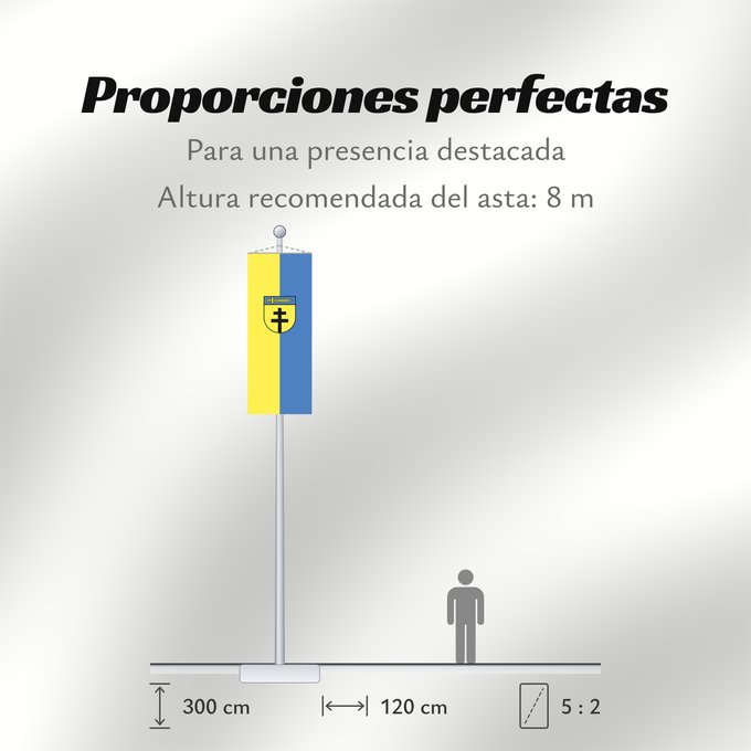 Proporciones de la bandera: Dornstadt (Schwäbische Alb)