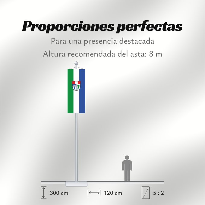 Proporciones de la bandera: Emmerting (Inn-Salzach)